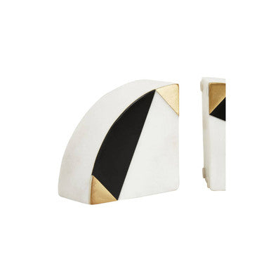 Omari Set Of Two Marble Bookends