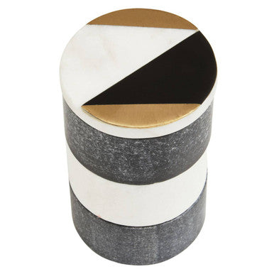Omari Marble Stacking Trinket Pots