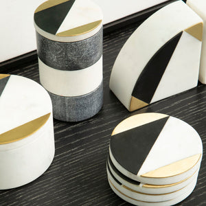 Omari Marble Stacking Trinket Pots