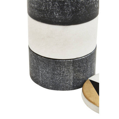 Omari Marble Stacking Trinket Pots