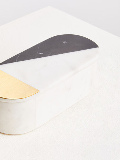 Omari Oblong Marble Trinket Box