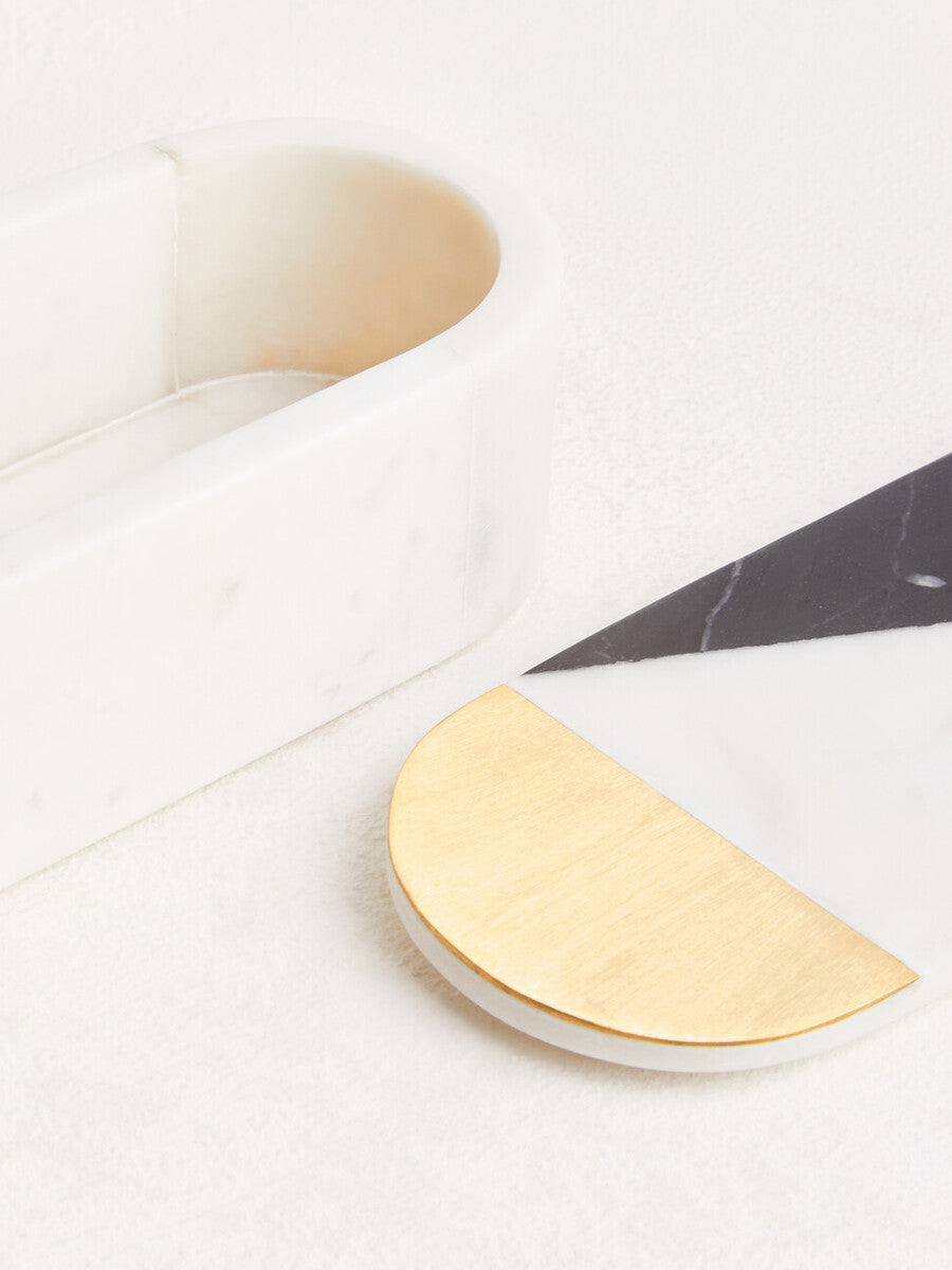 Omari Oblong Marble Trinket Box