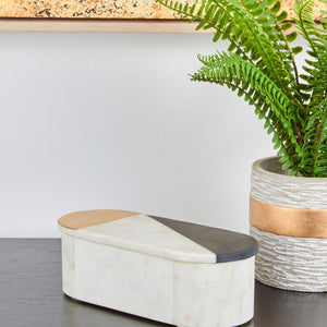 Oblong Marble Trinket Box | Omari