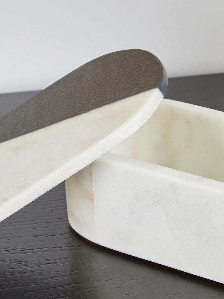 Omari Oblong Marble Trinket Box
