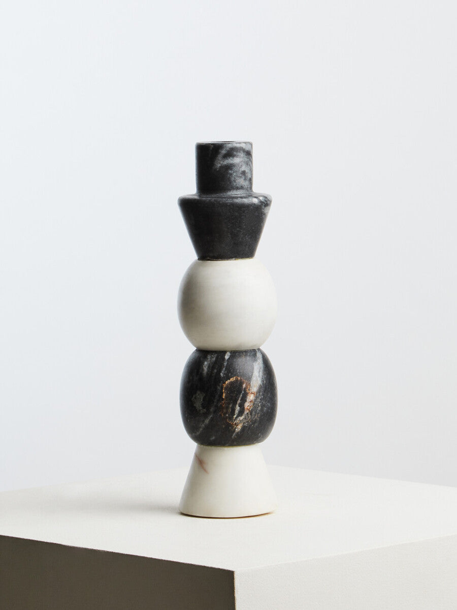 Oxana Layered Marble Candle Holder - Image 7