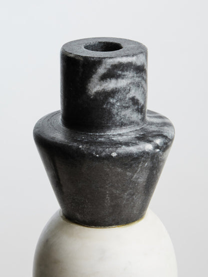 Oxana Layered Marble Candle Holder
