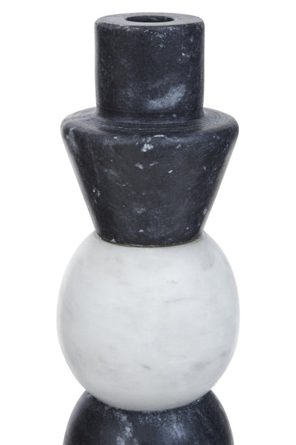 Oxana Layered Marble Candle Holder