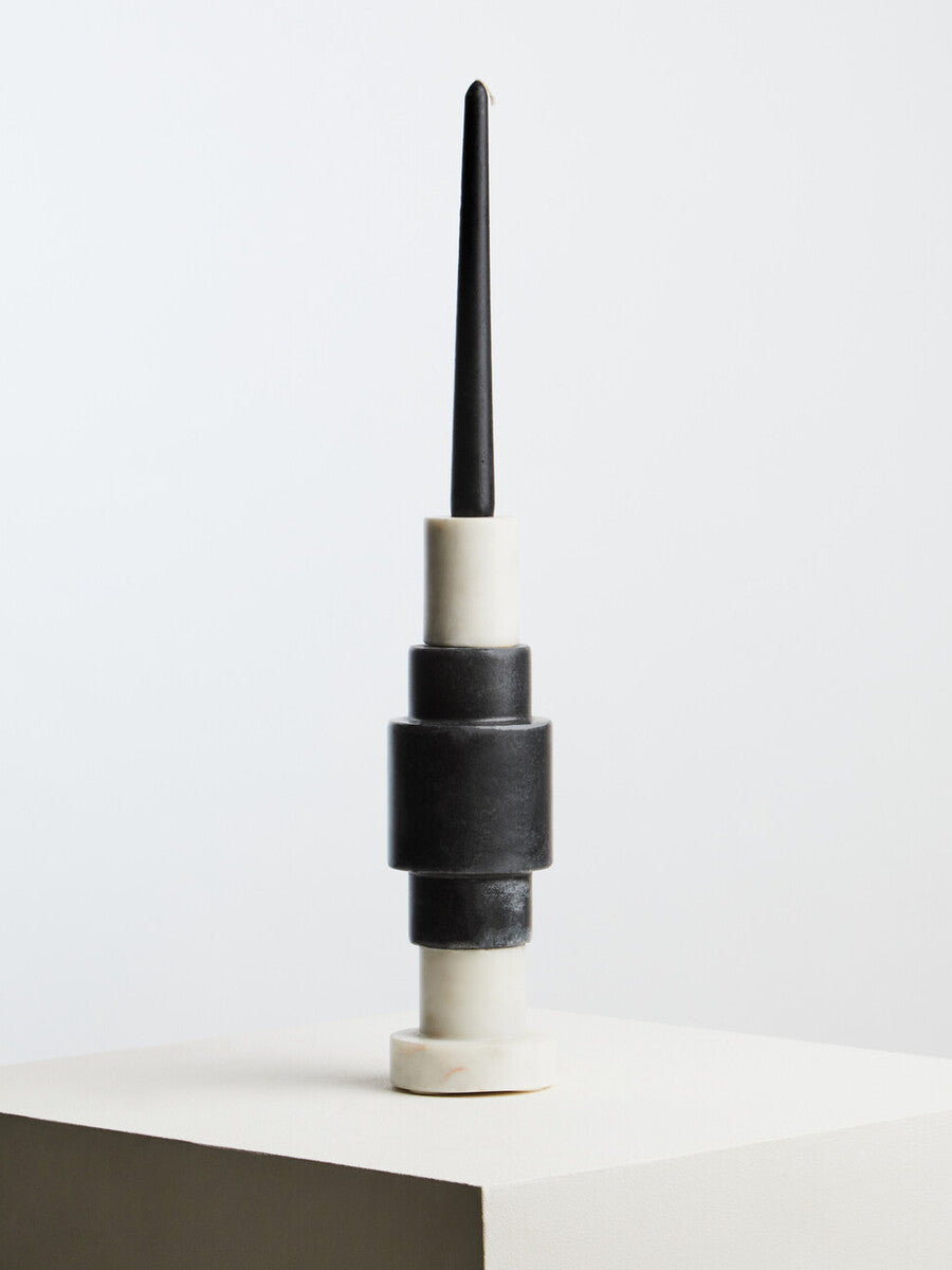 Oxana Black And White Marble Candle Holder - Image 13