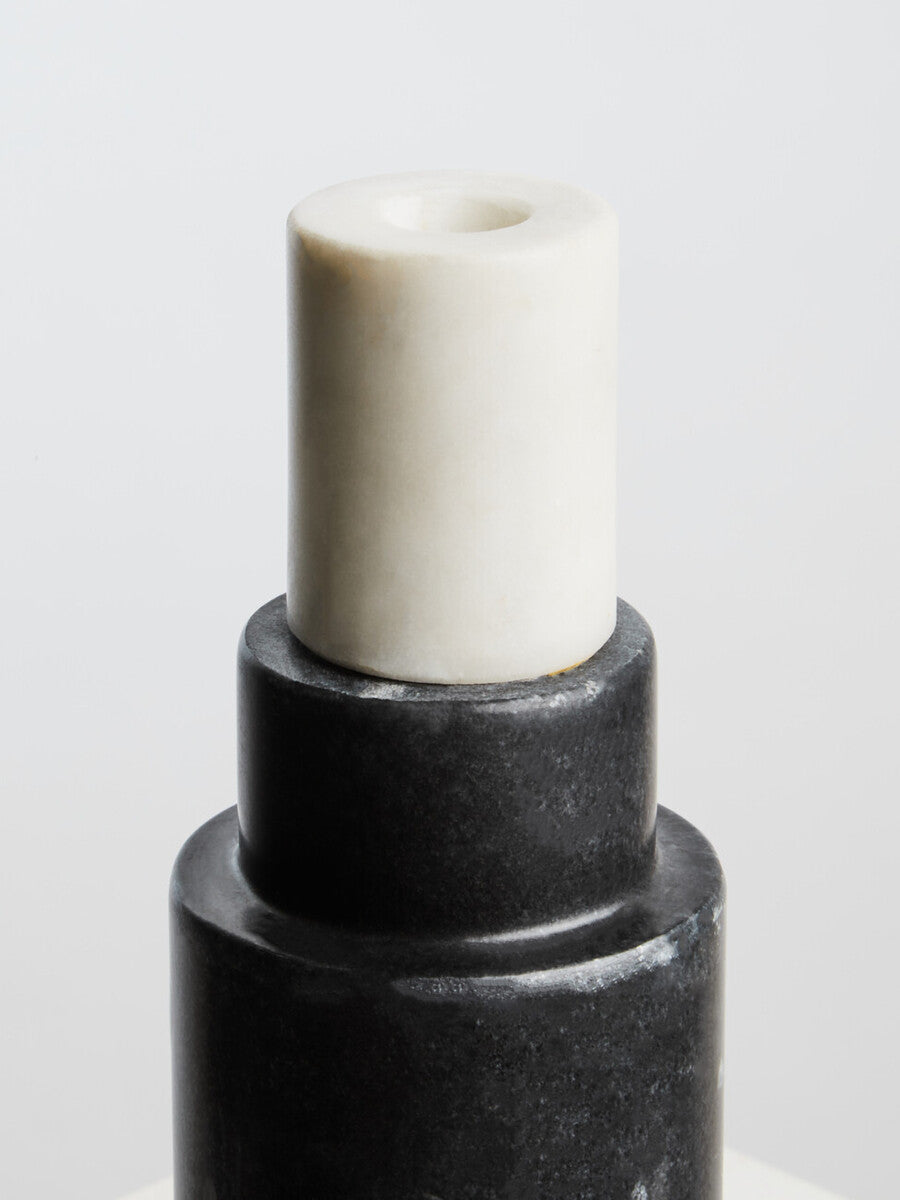 Oxana Black And White Marble Candle Holder - Image 14