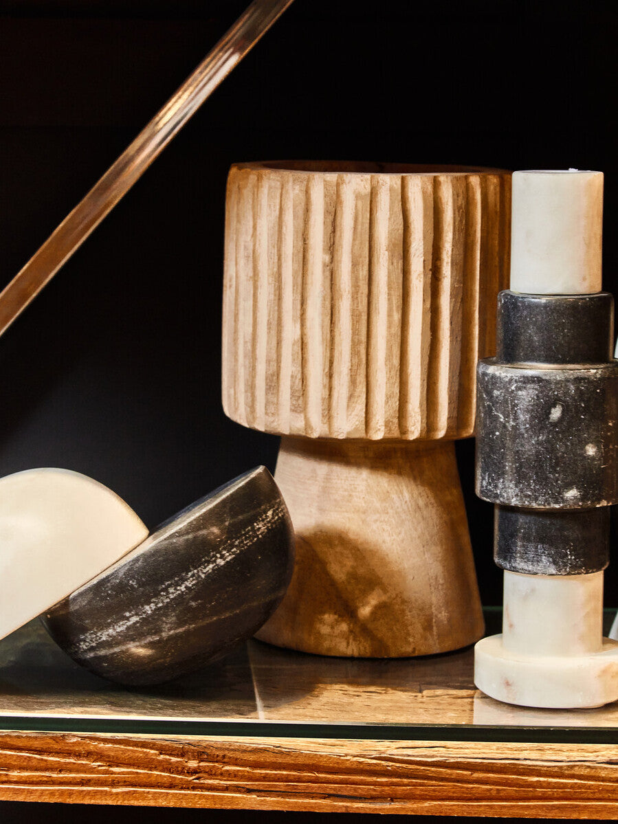 Oxana Black And White Marble Candle Holder - Image 7