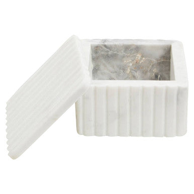 Oxana Small Ribbed Marble Trinket Box