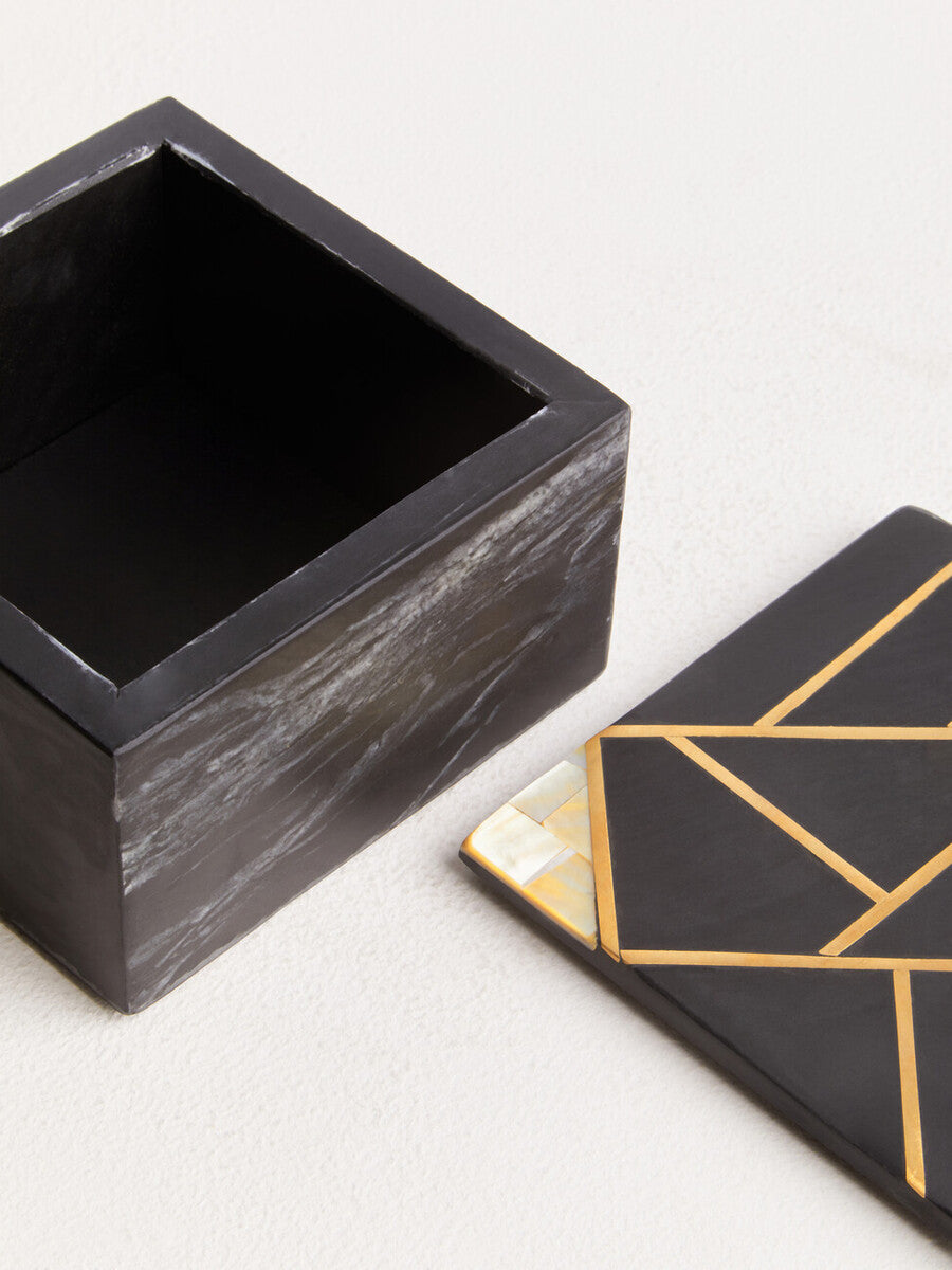 Oriana Small Black Slate Trinket Box