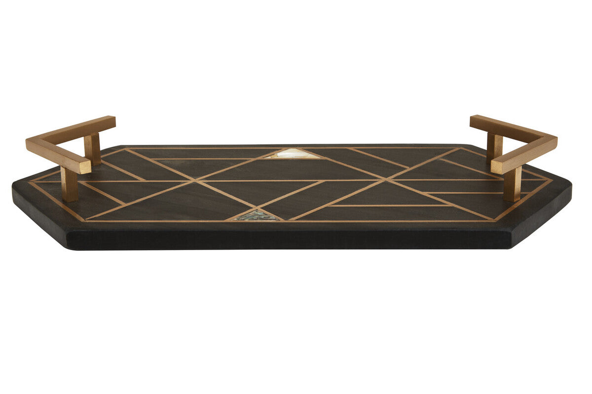 Oriana Black Slate Tray