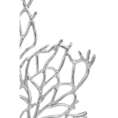 Prato Large Silver Nickel Finish Coral Sculpture - Image 4