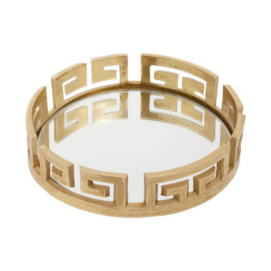 Delphi Round Gold Finish Tray