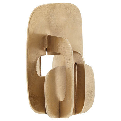 Prato Gold Finish Abstract Sculpture