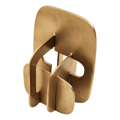 Prato Gold Finish Abstract Sculpture