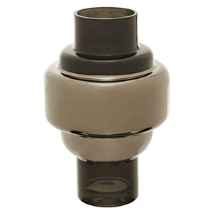 Cayden Small Smoked Black And Silver Vase