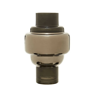 Small Smoked Black and Silver Vase | Cayden