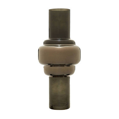 Decorative vase with a modern design on a white background