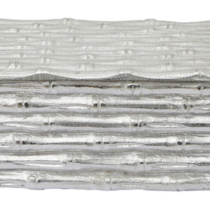 Large Silver Finish Bamboo Effect Trinket Box | Hiba