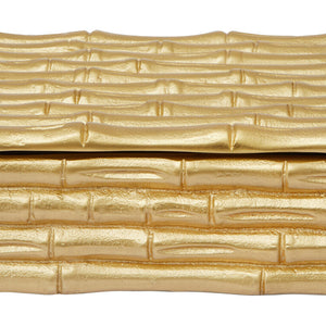 Small Gold Finish Bamboo Effect Trinket Box | Hiba