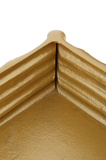 Hiba Small Gold Finish Bamboo Effect Trinket Box