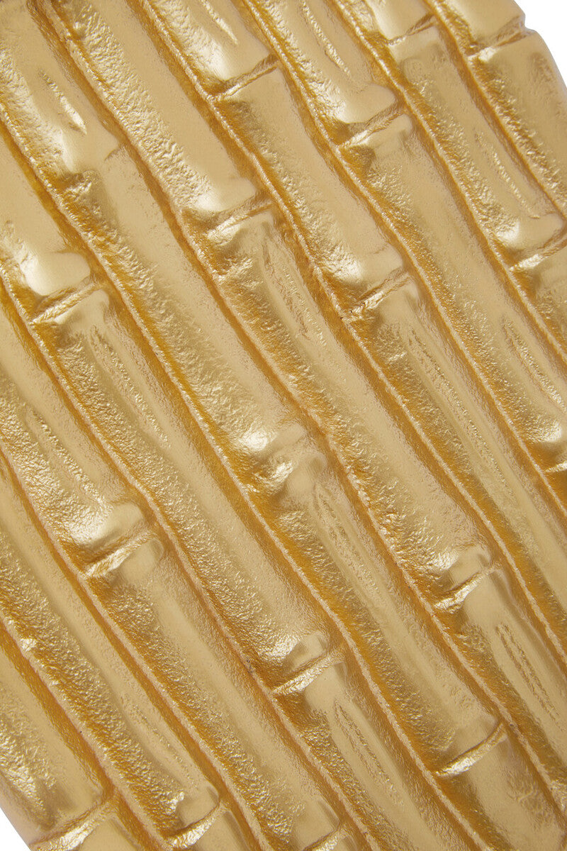 Hiba Small Gold Finish Bamboo Effect Trinket Box