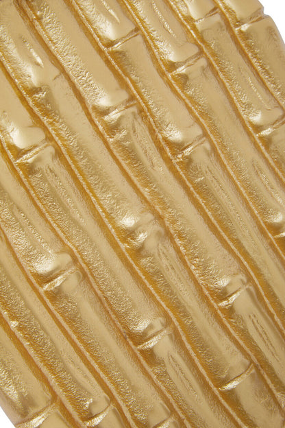 Hiba Small Gold Finish Bamboo Effect Trinket Box