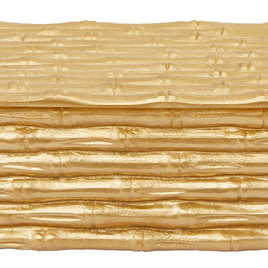 Large Gold Finish Bamboo Effect Trinket Box | Hiba