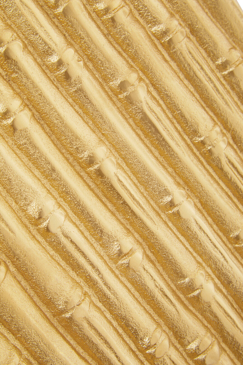 Hiba Large Gold Finish Bamboo Effect Trinket Box