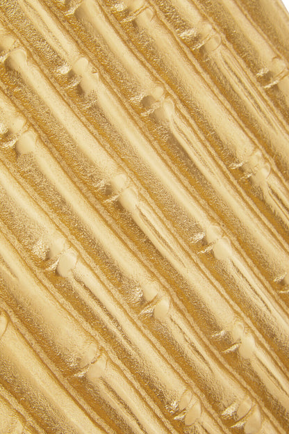 Hiba Large Gold Finish Bamboo Effect Trinket Box