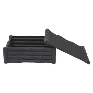 Hiba Small Black Finish Bamboo Effect Trinket Box