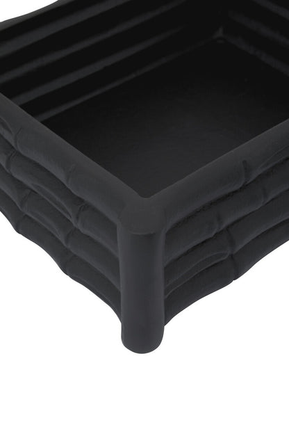 Hiba Small Black Finish Bamboo Effect Trinket Box