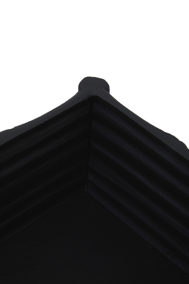 Hiba Large Black Finish Bamboo Effect Trinket Box