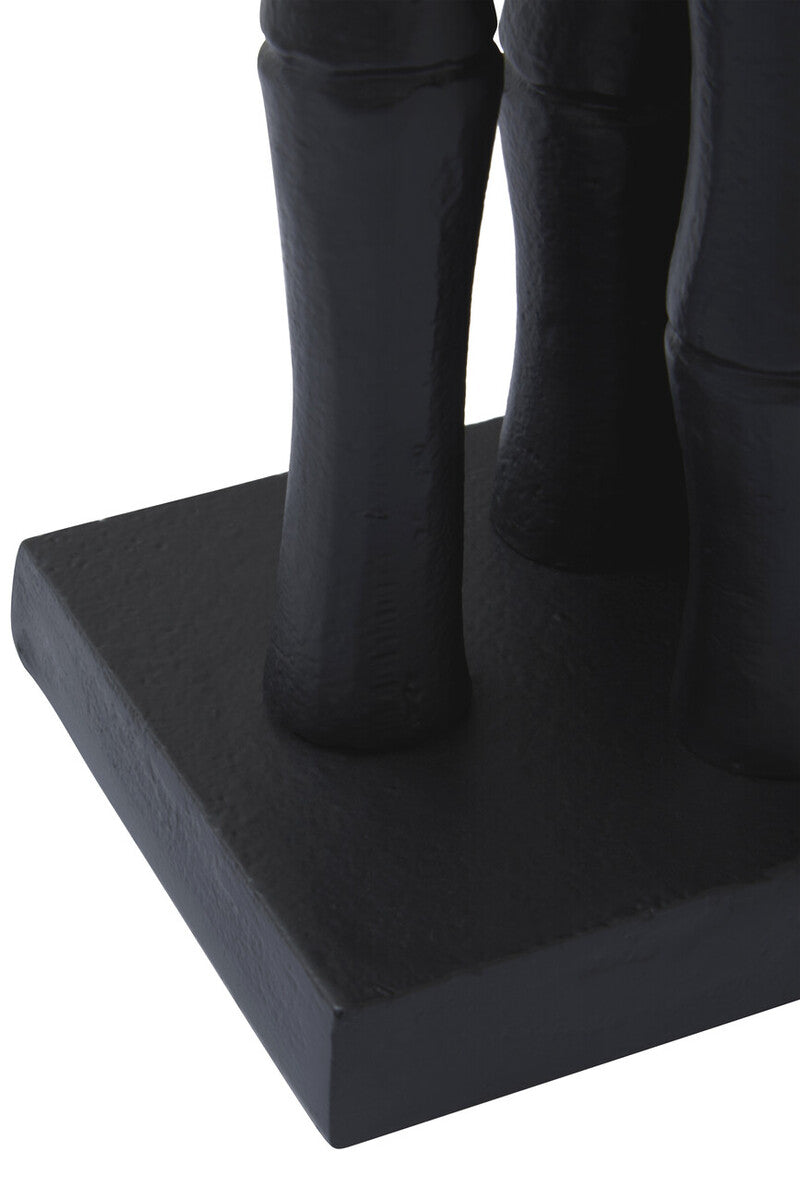Hiba Set Of Two Black Finish Bamboo Effect Bookends
