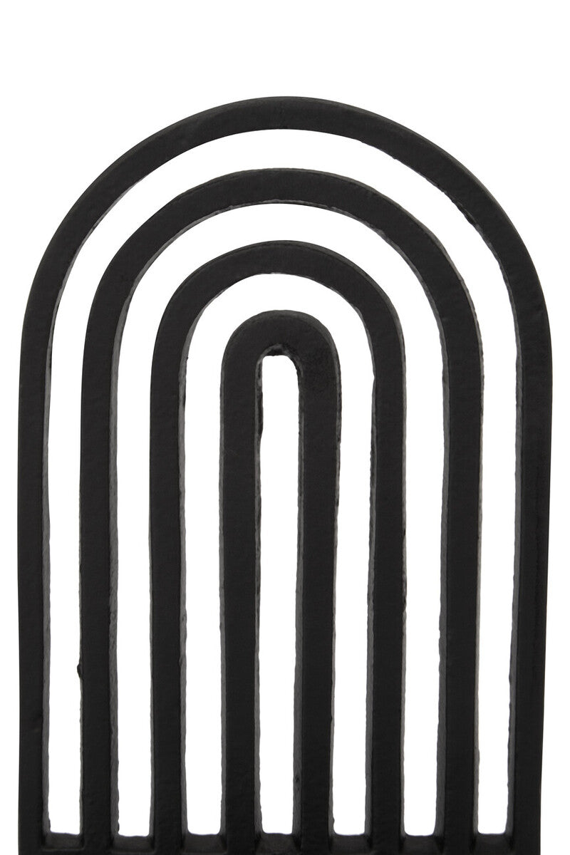 Rubi Set Of Two Black Finish Arched Bookends - Image 6