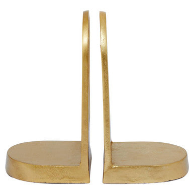 Rubi Set Of Two Gold Finish Arched Bookends