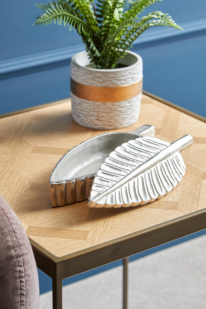 Prato Silver Finish Plume Box