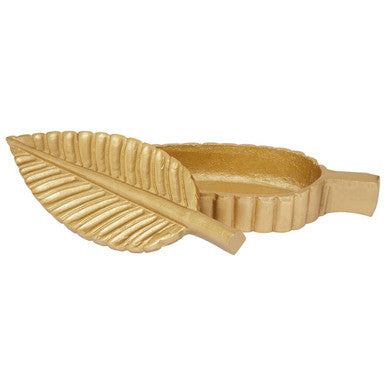 Prato Gold Finish Plume Box