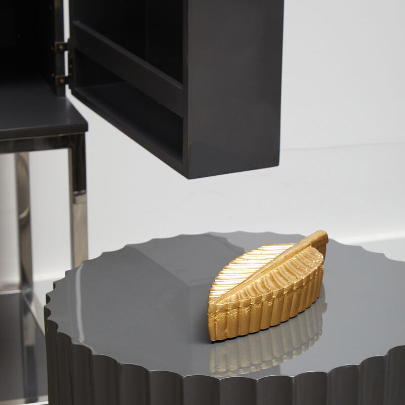 Prato Gold Finish Plume Box