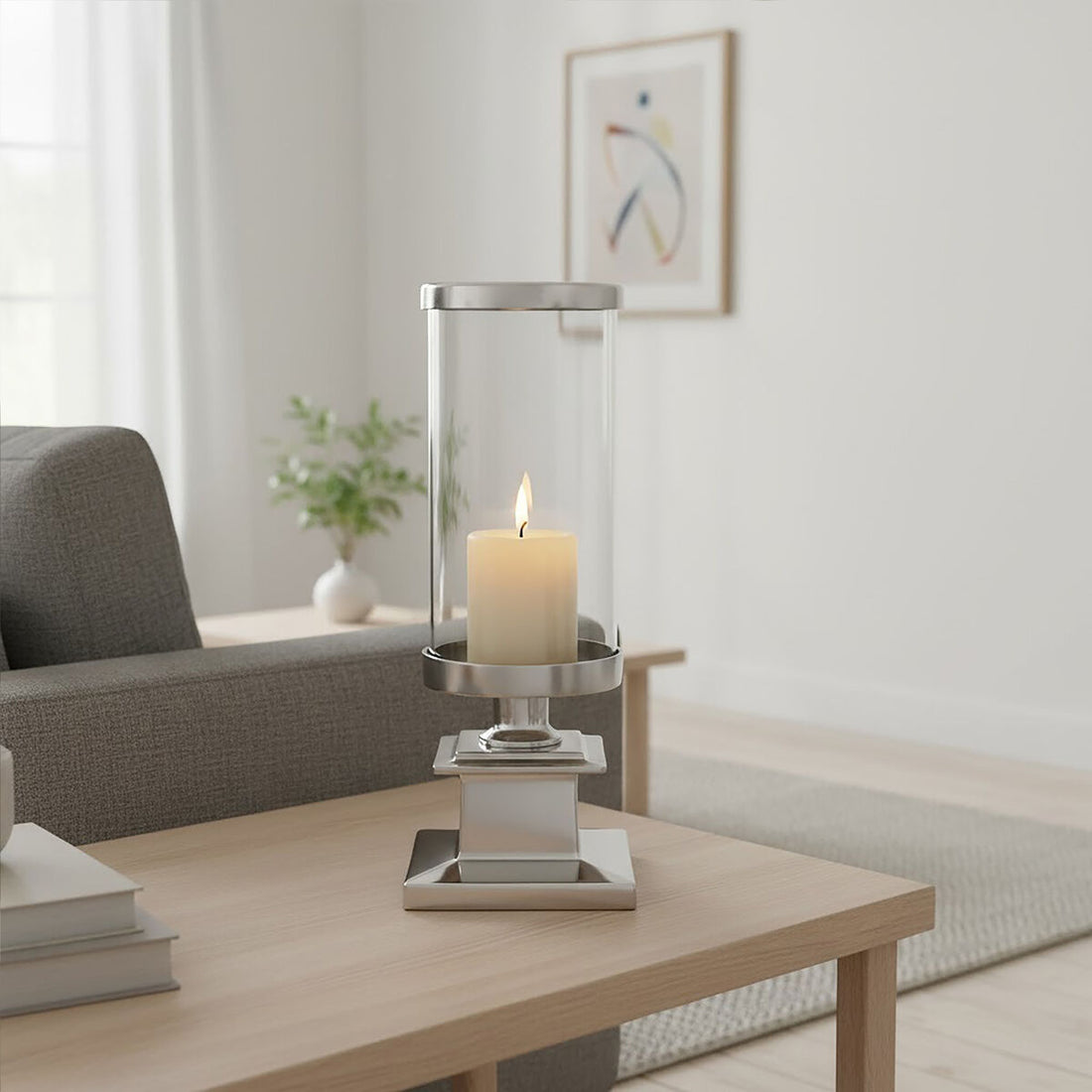 Ryley Silver Candle Holder