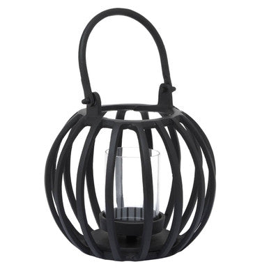 Aura Small Matte Black Finish Lantern