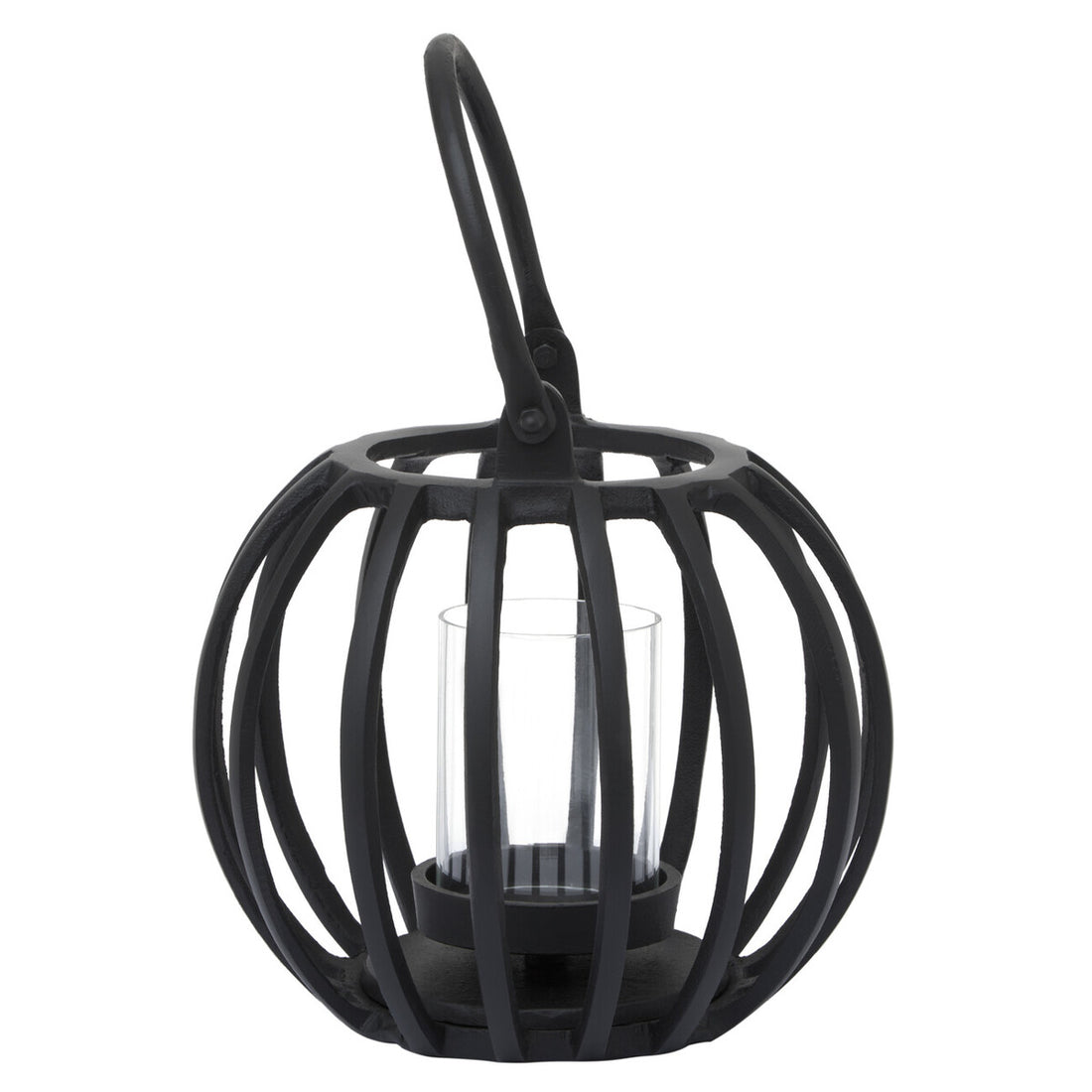 Aura Small Matte Black Finish Lantern