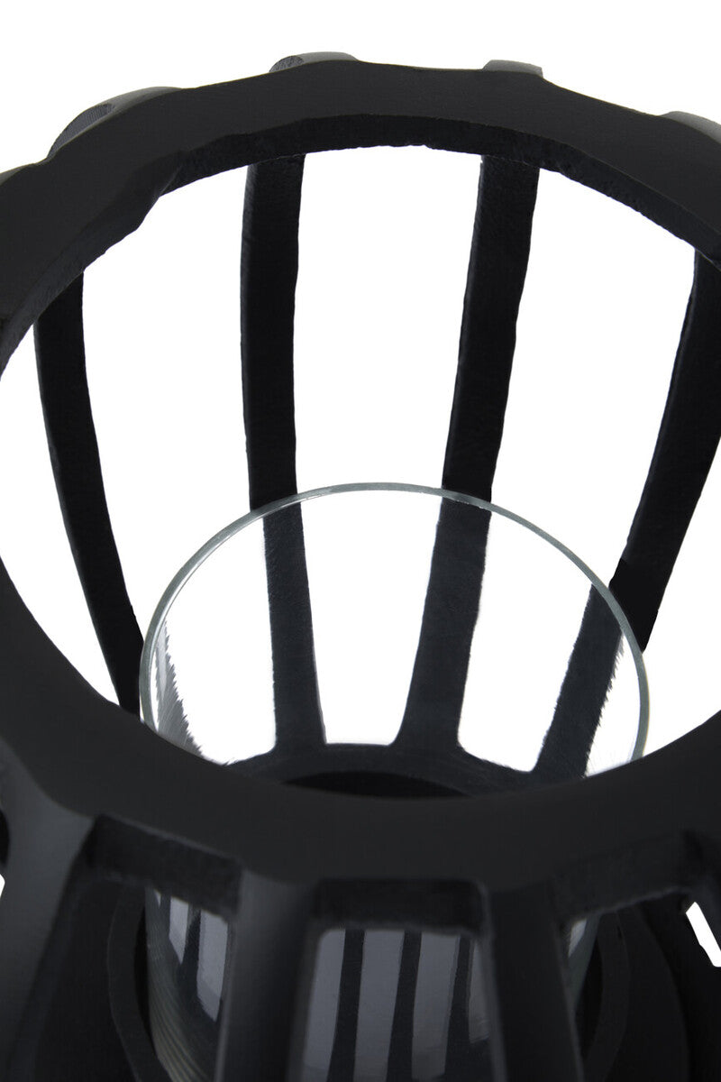 Aura Small Matte Black Finish Lantern