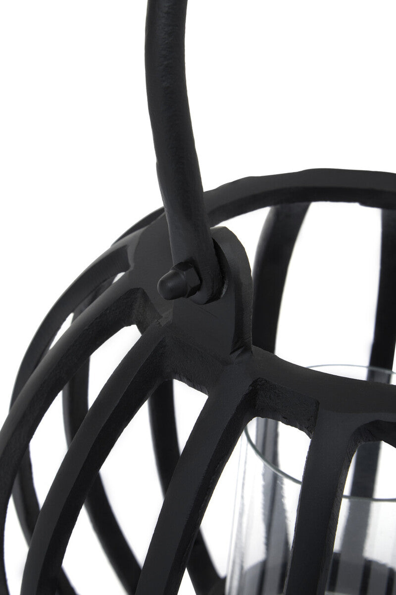 Aura Small Matte Black Finish Lantern