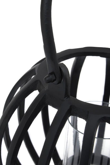 Aura Small Matte Black Finish Lantern