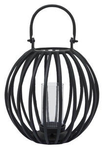 Aura Large Matte Black Finish Lantern