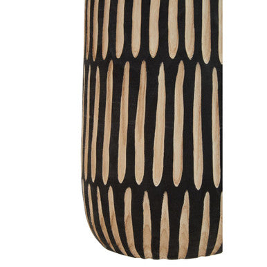 Arlo Large Natural And Black Wooden Vase