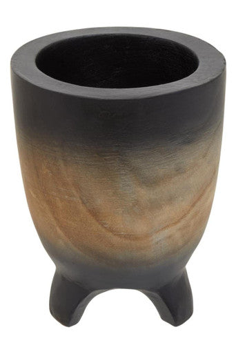 Arlo Small Wooden Black Ombre Planter
